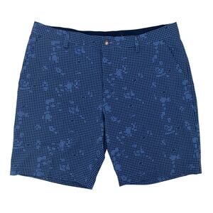 Adidas Men's PrimeGreen Golf Shorts Size 38 Blue w/ Pattern Performance Stretch